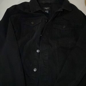 all black jean jacket